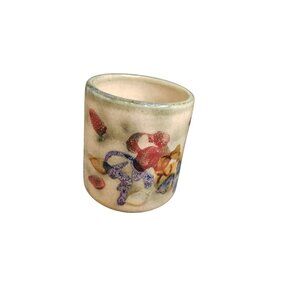 Clouds Folsom Pottery Cup, Flower Floral, Bud Vase, Small Planter, Pen Holder